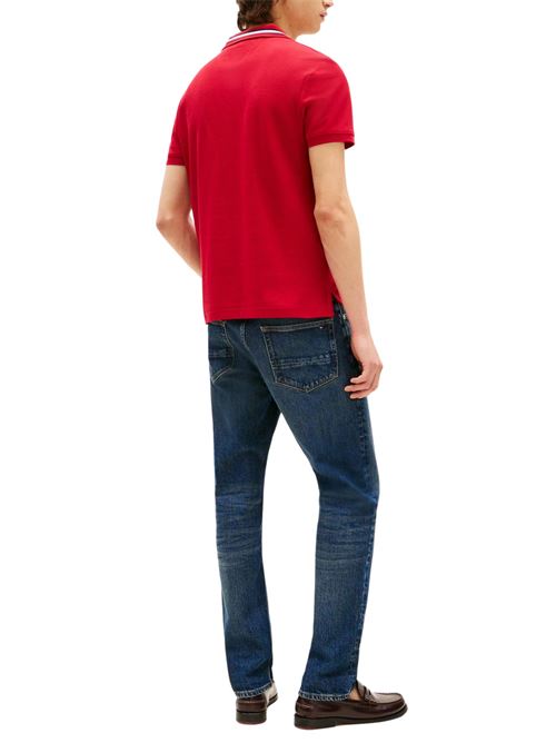 Polo uomo rossa in cotone Tommy Hilfiger | MW0MW38484XLD